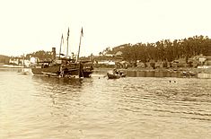 Imagem255 Valbom, Ribeira d'Abade, Freixo, Campanhã, traineira, rio Douro. valboeiros. Postal antigo.1908 - 1