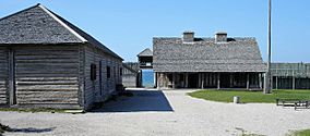 View from inside Fort Michilimackinac