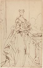 John Vanderbank, Portrait of a Standing Lady, 1734, NGA 70188