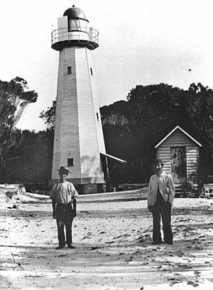 Lighthouse at Comboyuro Point, Moreton Island, 1906.jpg