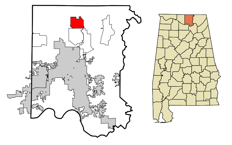 Image Madison County Alabama Incorporated and Unincorporated areas Hazel Green Highlighted