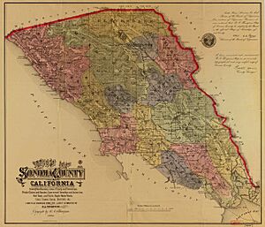 Map of Sonoma County 1884