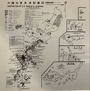 Map of US Military Bases in Okinawa in 1969
