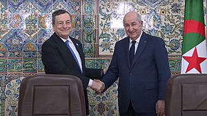 Mario Draghi and Abdelmadjid Tebboune