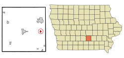 Location of Harvey, Iowa