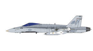 McDonnell Douglas F-A-18A Hornet US Navy VFA-195 NF104 (1991 Gulf War) BuNo 162829 - Feb 13 1991 Super-Frelon Strike