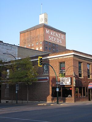 McKenzie Seeds building from Rosser Ave.