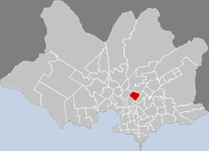 Location of Cerrito in Montevideo