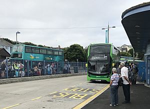 Newquay bus station, July 2018