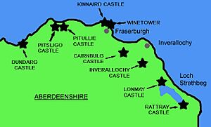 Nine Castles of the Knuckle (Buchan, Aberdeenshire - map)