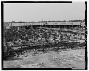 North side, cattle pens in foreground. View to south. - South Omaha Union Stock Yards, Stock Yards Autopark, 2900 "O" Plaza, Omaha, Douglas County, NE HAER NE-10-C-9