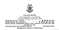Palace Hotel 1922 Rate Card