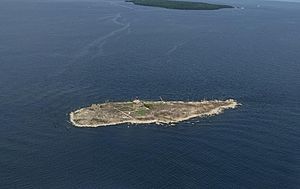 Pilot Island from air 2019