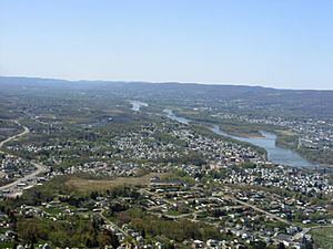 An image of Greater Pittston. Hughestown can be seen in the foreground.