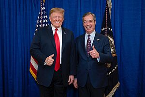 President Donald Trump and Nigel Farage