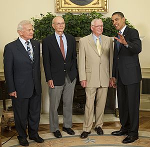 President Obama Meets with Crew of Apollo 11 (200907200016HQ) (explored) DVIDS723610
