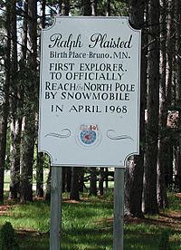 Ralph Plaisted birthplace sign