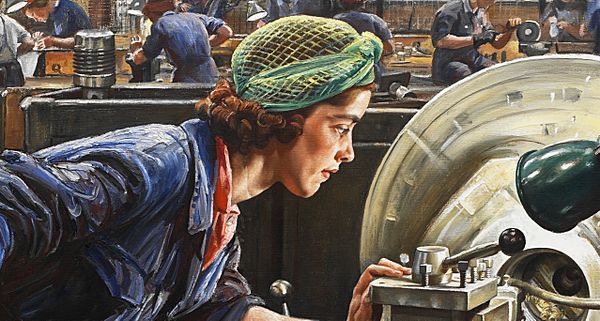 Ruby Loftus screwing a Breech-ring (1943) (Art. IWM LD 2850) (Cropped)