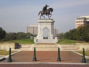 Sam Houston monument, Hermann Park.jpg