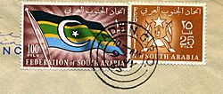 Stamp South Arabia usage