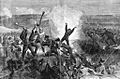 The Rebel Assault on Ft. Sanders, the Fight over the Ditch - Harper's weekly 1846