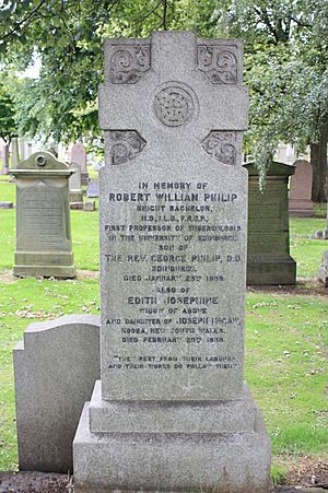 The grave of Robert William Philip, Grange Cemetery, Edinburgh