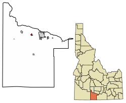 Location of Filer in Twin Falls County, Idaho.