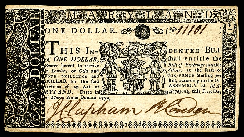 US-Colonial (MD-55)-Maryland-1 Mar 1770 OBV