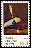 Universal Postal Union Jean-Baptiste Chardin 10c 1974 issue U.S. stamp.jpg