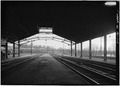 VIEW LOOKING WEST FROM INTERIOR - Louisville and Nashville Railroad, Union Station Train Shed, Water Street, opposite Lee Street, Montgomery, Montgomery County, AL HAER ALA,51-MONG,23A-11