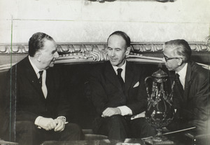 Valery Giscard D'estaing com Emílio Médici, em visita ao Brasil, 1971