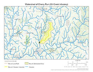 Watershed of Cherry Run (Oil Creek tributary)