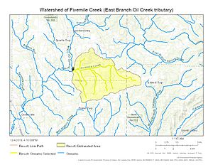 Watershed of Fivemile Creek (East Branch Oil Creek)