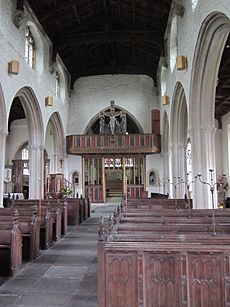 Wellow church of St Julian interior