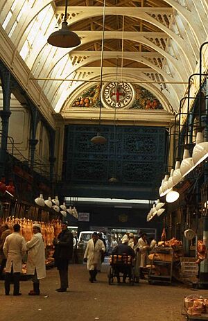 Workers inside Smithfield market 1