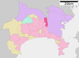 Location of Yamato in Kanagawa