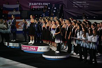 2015 Grand Prix of Figure Skating Final synchronized skating medal ceremonies IMG 9508