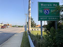 York Road at Warren Road in Cockeysville, Maryland