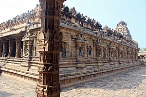 A Dravidian architecture Pillar in Airavatesvara Temple, Darasuram @ Thanjavur district.
