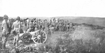 Artillería española en la Gaba 1913