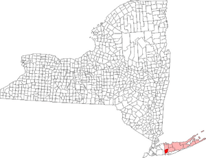 Location of the Town of Babylon in New York(Suffolk County highlighted)