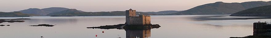 Barra banner Kisimul Castle from Castlebay