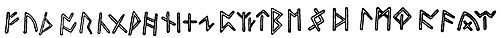 Drawing of an inscription of the Anglo-Saxon runic alphabet
