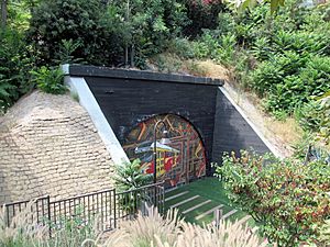 Belmont Tunnel portal, July 2017.JPG