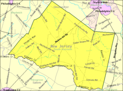 Census Bureau map of South Harrison Township, New Jersey