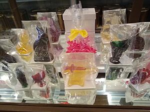 Clear toy candy display at Shanes Confectionary, Philadelphia