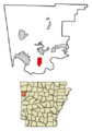 Crawford County Arkansas Incorporated and Unincorporated areas Kibler Highlighted 0536670