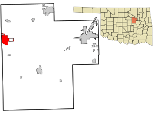 Location within Creek County and Oklahoma