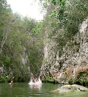 Cuba Swimming at Campismo Boqueron National Natural Reserve