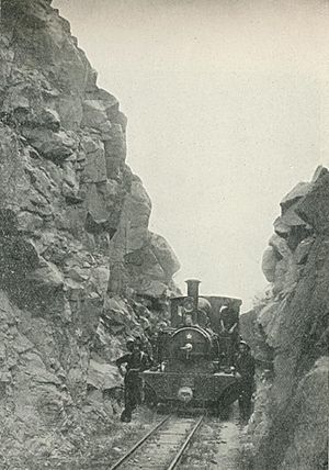 Cutting on the Stannary Hills Tramway